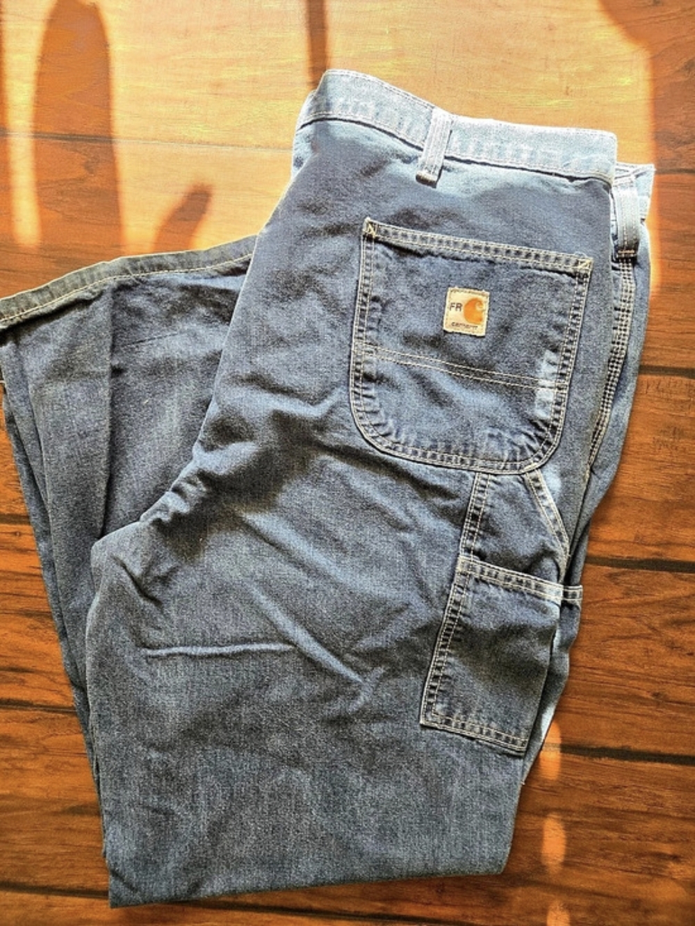 Carhartt Smith Khaki Men's Blue Cargo Pants Waist 42x32